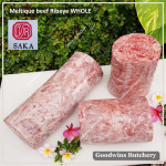Beef Cuberoll Scotch-Fillet RIBEYE MELTIQUE meltik (wagyu alike) SAKA frozen STEAK 1cm 3/8" schnitzel (price/pack 4pcs 600g)